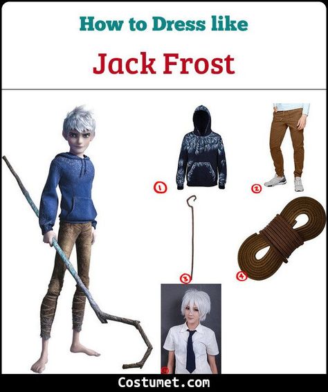 Jack Frost (Rise of the Guardians) Costume for Cosplay & Halloween 2021 Jack Frost Costume, Jack Frost Cosplay, Costume For Halloween, Hoodie Pants, Rise Of The Guardians, Easy Costumes, Christmas Costume, Chris Pine, The Guardians