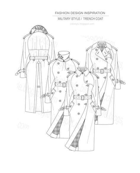 Trench Coat Technical Drawing, Trench Coat Drawing, Flat Sketches Fashion, Lady Sovereign, Sketches Fashion, Fashion Template, Flat Drawings, Flat Sketches, Fashion Design Portfolio