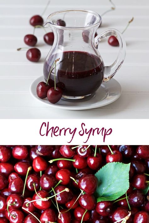 Make this 4 ingredient cherry syrup recipe at home. In less than 20 minutes you will have homemade cherry syrup to serve alongside cheesecake, in cocktails or as a topping for pancakes. This cherry syrup recipe is grain free, gluten free and vegan. #cherry #cherryrecipe #syrup #homemade #cherries #vegan #glutenfree #grainfree Cherry Pancake Syrup, Cherry Syrup Recipe, Topping For Pancakes, Syrup Recipes, Cherry Syrup, Healthy Ground Beef, Simple Syrup Recipes, Canned Cherries, Homemade Syrup