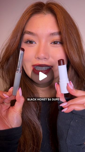 Alxandra on Instagram: "BLACK HONEY DOOOP 🖤 I actually kept the doop in my backpack at school all the time and I lost her so I’m happy to be back together with her ☺️

@covergirl bliss you berry lip balm
dupe for clinique black honey lipstick

intro: @glamzilla (always showing everyone the best products 😭)" Covergirl Bliss You Berry, Clinic Black Honey Lipstick, Clinique Black Honey Lipstick, Clinique Black Honey Lip Gloss, Clinique Black Honey Almost Lipstick, Black Honey Clinique, Almost Lipstick Black Honey, Black Honey Lipstick, I Lost Her