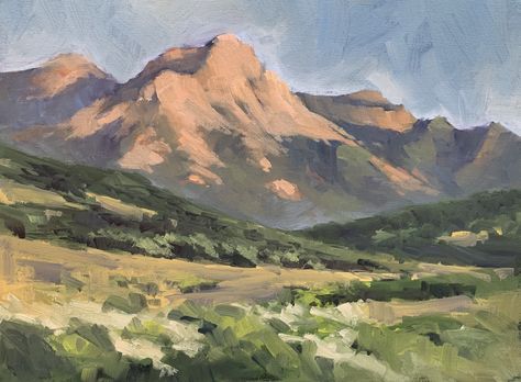 Rocky Mountain Color Palette, Landscape Paintings Mountain, Mom Painting, Mountain Scape, Soft Pastel Art, Twitter Posts, Mountain Painting, Landscape Art Painting, Mountain Scene