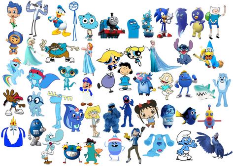 Pride Characters, Blue Cartoon Characters, Blue Cartoon Character, Blue Characters, Hulk Character, Colored Characters, Circus Characters, Green Characters, Character Types