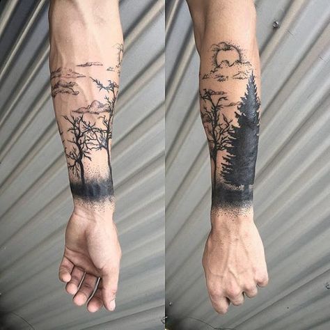 Manly Forearm Tree Tattoo Design Ideas                                                                                                                                                     More Cool Little Tattoos, Natur Tattoo Arm, Tree Tattoo Forearm, Tree Tattoo Arm, Tree Sleeve, Tree Tattoo Men, Tattoo Guide, Nature Tattoo Sleeve, Tattoos Men