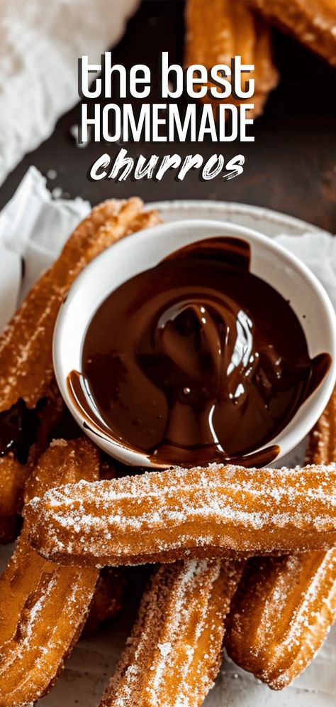 Homemade Churros [45 Minutes] – Chasety Oreo Churros Recipe, How To Make Homemade Churros, Easy Churros Recipe Simple, Churros Recipe Videos, Churro Dipping Sauce Recipes, Churro Sauce, Churro Donut Recipe, Churro Recipe, Mexican Churros Recipe