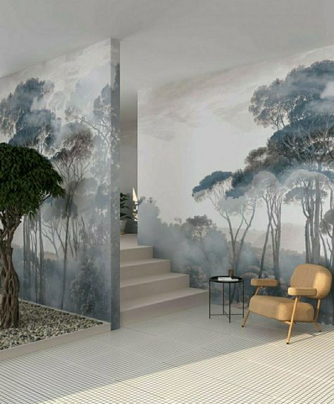 Forest Wall Mural, Mountain Wallpaper, Forest Wallpaper, Tree Wallpaper, Landscape Wallpaper, Contemporary Wall, Wall Mural, Mural Wallpaper, The Wall