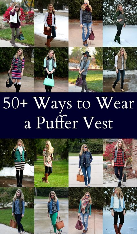 How To Wear A Vest Women, Outfits With Vest, Gilet Outfit Women, Black Puffer Vest Outfit, Quilted Vest Outfit, Puffy Vest Outfit, Fall Vest Outfits, Vest Outfit Women, Black Vest Outfit