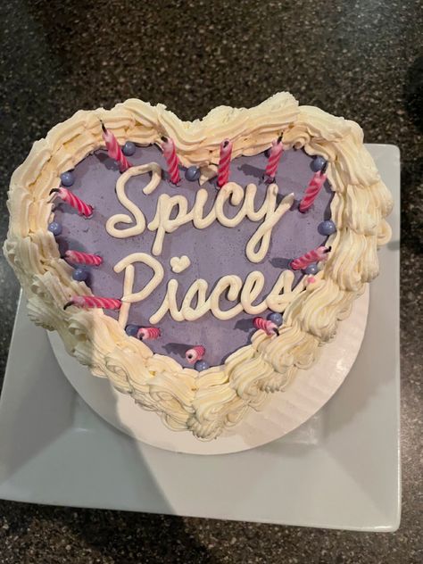 Spicy Pisces Cake, Pisces Theme Party, Pisces Szn Cake, Pisces Baby Cake, Pisces Cake, Birthday Spread, 23 Birthday Cake, Spicy Pisces, 23 Birthday