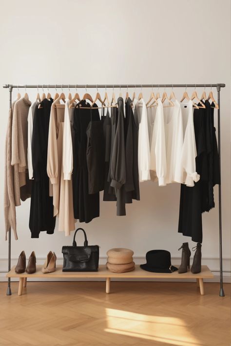 Minimalist Closet Women, Minimalist Clothing List, Extreme Minimalist Wardrobe, Casual Winter Capsule Wardrobe, Year Capsule Wardrobe, Summer Minimalist Fashion, Minimalist Clothing Brands, Minimalist Outfits Women, Minimalist Style Fashion