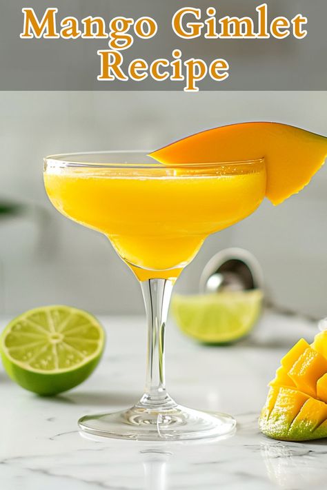 The Mango Gimlet is a refreshing cocktail that combines the botanical notes of gin with the tropical sweetness of mango nectar, balanced by the tangy lime juice and a touch of simple syrup. Easy Gin Cocktails, Gimlet Recipe, Gin Cocktail Recipes, Gin Drinks, Refreshing Cocktail, Gimlet, Gin Cocktail, Gin Cocktails, Three Ingredient