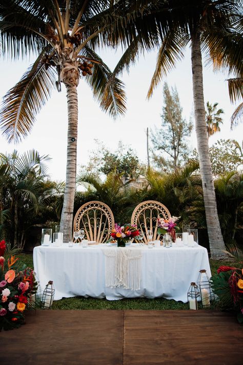 Cabo Surf Hotel Wedding, Cabo Surf Hotel, Surf Wedding, Destination Wedding Cabo, Peacock Chairs, Cabos Wedding, Los Cabos Wedding, Tropical Florals, Sweetheart Table Wedding