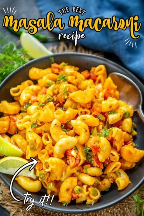 Masala Macaroni is a macaroni pasta with desi or Indian twist. This Indian style paste is spicy, loaded with cheese and is perfect to serve for breakfast or lunch. Here is how to make masala macaroni recipe. Easy Macaroni Recipe, Masala Macaroni, Pasta Indian Style, How To Make Macaroni, Roasted Tomato Pasta, Macaroni Recipe, Macaroni Recipes, Macaroni Pasta, Breakfast Recipes Indian