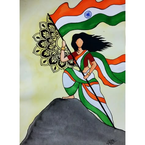 IG : @_creative.soul_29 Do follow on Instagram for amazing artwork by me Poster On Har Ghar Tiranga, India And Me Drawing, Ideas For Drawing Competition, Painting For 15 August, Har Ghar Tiranga Rangoli, Happy Independence Day Drawing Ideas, Drawing For Independence Day India, 15 August Drawing Idea, Har Ghar Tiranga Drawing Competition