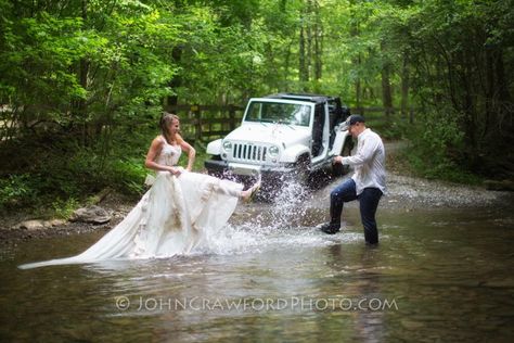 Trash the dress, wedding dress photos, jeep Car Themed Wedding, Jeep Wedding, Egyptian Wedding, Brides Dress, Beautiful Beach Wedding, Beautiful Wedding Gowns, Ideal Wedding, Junebug Weddings, Wedding Beauty