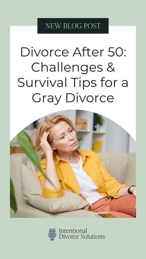 Are you considering a divorce after 50? Discover the unique challenges and essential survival tips for navigating a gray divorce. From financial implications to protecting your future, learn how to create a plan and come out stronger on the other side. Don't let age hold you back from finding happiness and starting a new chapter in life. Explore our guide for valuable insights and expert advice on life after divorce. #PreparingforDivorce #DivorceAfter50 #LifeAfterDivorce How To Grieve A Divorce, Divorce After 50 For Women, How To Start Over After Divorce, Divorce Healing, Gray Divorce, Divorce Finances, Divorce Coaching, Preparing For Divorce, Life After Divorce