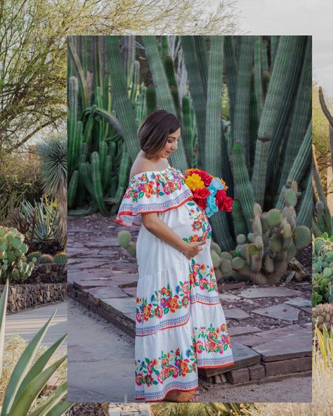 Maternity Photos, Cactus & Maternity, Desert Photoshoot, Arizona Maternity Shoot Frida Kahlo Maternity Shoot, Mexican Maternity Shoot Photo Ideas, Mexican Pregnancy Announcement, Mexican Maternity Shoot, Maternity Shoot Photo Ideas, Mexican Theme Baby Shower, Cute Pregnancy Pictures, Pregnancy Pictures, Mexican Theme