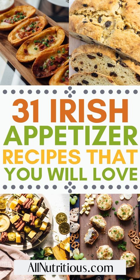 Healthy Irish Dinner Recipes, Irish Dinner Party Menu Ideas, Irish Wedding Food, Simple Irish Recipes, Welsh Party Decorations, Irish Themed Appetizers, St Pats Appetizers Appetizer Ideas, Irish Brunch Recipes, Irish Meal Ideas