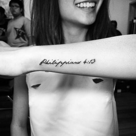 4 13 Tattoo, Unique Christian Tattoos, Scripture Tattoos, Biblical Tattoos, 13 Tattoo, Simple Forearm Tattoos, Bible Tattoos, Bible Verse Tattoos, Verse Tattoos