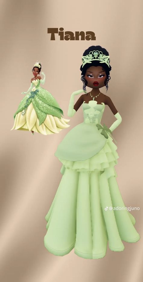 Dress To Impress Theme Spice Girls Roblox Game, Dti Green Outfit Idea, Green Dress To Impress Outfit, Green Dti Outfits, Green Outfit Dress To Impress, Tiana Dress To Impress, Disney Dress To Impress, Dress To Impress Costume Party, Green Dress To Impress