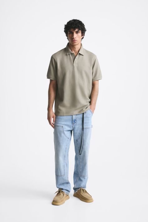 Polo Shirt Men Aesthetic, Outfit Layering, Outfit Cowo, Men's Street Fashion, Face Anatomy, Polo Shirt Outfits, Dad Fashion, Corporate Outfits, T Shorts