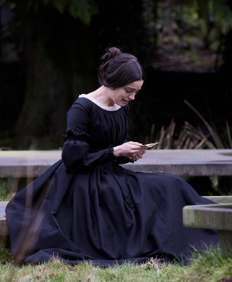 Emily Bronte Movie, Victorian Era Movies, 1840s Hair, Emily Movie, Lola Montez, Emma A Victorian Romance, Emma Cinematography, 1840s Dress, Emerald Fennell