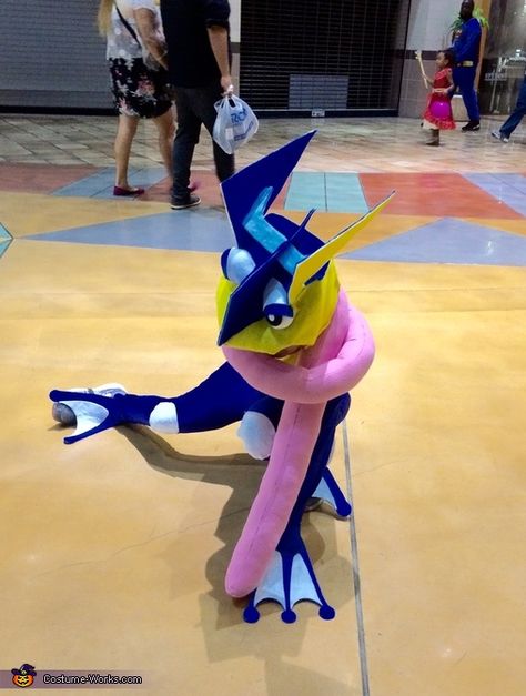 Greninja Costume Diy, Pokemon Costumes For Boys, Greninja Costume, Animal Medicine Cards, Pokemon Costumes Diy, Pokemon Halloween Costume, Pokemon Halloween, Pokemon Costumes, Halloween Costumes 2016