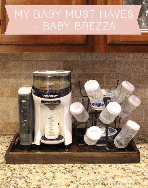 Formula Station, Baby Bottle Organization, Baby Brezza Formula Pro, Baby Brezza, Baby Room Organization, Baby Storage, Baby Life Hacks, Baby Gadgets, Baby Equipment