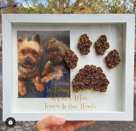 Paw Print Shadow Box Ideas, Cricut Projects For Boyfriend, Valentine Shadow Boxes, Shadow Box Ideas For Boyfriend, Shadow Box Gift Ideas, Shadow Boxes Ideas, Flower Shadow Box Ideas, Dog Shadow Box, Shadow Box Gifts