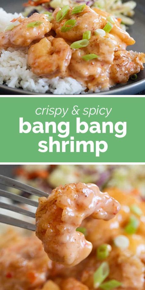 This Bang Bang Shrimp is so good - you’ll be wanting to add it to the menu regularly. Also known as firecracker shrimp, this crispy shrimp is coated with a creamy, spicy sauce - it’s no wonder it’s such a popular dish! Popcorn Shrimp Meals, Bang Bang Chicken And Shrimp, Bang Bang Shrimp Sauce, Shrimp Bang Bang, Bang Bang Shrimp Recipe, Firecracker Shrimp, College Recipes, Spicy Shrimp Recipes, Recipe Folder