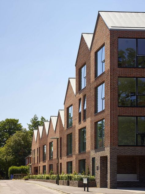 Coffey Architects creates brick-clad retirement housing on derelict industrial laundry site Coffey Architects, Housing Typologies, Brick Detailing, Industrial Laundry, Brick Ideas, Town Design, Apartment Block, Brick Detail, Arch House