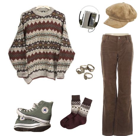 fall outfit, vintage sweater, vintage outfit, trendy outfit, Bella swan outfit, Gilmore girls outfit, fall outfit Vintage Outfit Inspiration, Looks Pinterest, Mode Hippie, Earthy Outfits, Vintage Outfit, Swaggy Outfits, Mode Inspo, Dream Clothes, Looks Vintage