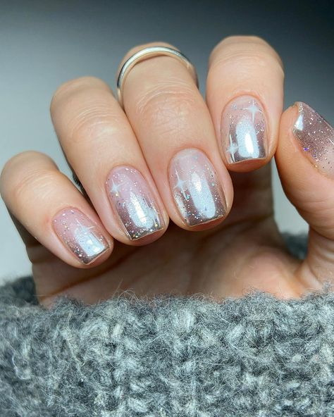 31 Sparkling New Year's Nails Ideas To Ring in 2023 | Allure New Years Nail Designs, New Years Eve Nails, January Nails, Manicure Gel, Silver Nail, Metallic Nails, Short Nail Designs, New Year's Nails, Silver Nails