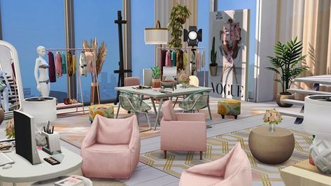 Stylist's Luxury Apartment | Patreon 1010 Alto Apartments Sims 4, Sims 4 Cc Apartment, Sims 4 Apartment Cc, Sims Aesthetic, Modern Luxury Apartment, Girly Apartments, Sims Builds, Casas The Sims 4, Sims 4 Collections