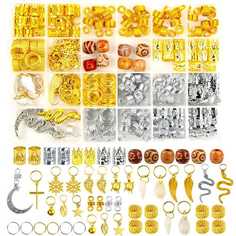 PRICES MAY VARY. 【MULTIFUNCTIONAL PACKAGE】: We Have 241 Pieces Of Braided Hair Accessories, Including Hair Cuffs, Hair Rings, Wooden Bead Hair Accessories and More. One Set Will Meet Your Various Needs and Create Hundreds of Different Looks 【VERSATILE AND UNFUSSY】: Our Gold Hair Jewelry for Braids is Suitable for Everyone, Men and Women of All Ages, and Can be Easily Styled to Look Beautiful. it Can Be a Gift for Everyone Who Loves Beauty 【SUPERIOR QUALITY】: These Gold Hair Accessories are Made Gold Hair Jewelry, Hair Jewelry Gold, Jewelry For Braids, Jewelry For Hair, Rainbow Crown, Hair Jewelry For Braids, Braid Accessories, Hair Charms, Bead Hair