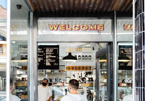 Follow the Queue to Frank’s Deli in Waverley, Inspired by the Great Delis of New York New York Deli Interior, American Deli, Gold Signage, New York Deli, Laughing Man, Cheese Pickles, Jeff Mauro, Deli Cafe, Sliced Cheese