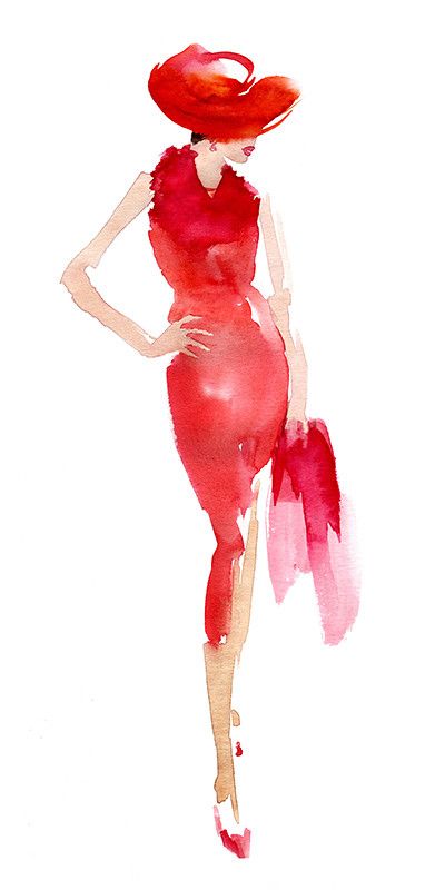 Lovely Illustrations, Fashion Illustration Watercolor, Watercolor Fashion, Painting People, Fashion Illustration Sketches, Illustration Fashion Design, Arte Sketchbook, Fashion Wall Art, Fashion Art Illustration