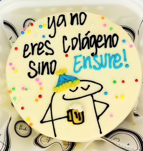 Funny Spanish Jokes, Funny Birthday Cakes, Creative Birthday Cakes, Cute Birthday Cakes, Sweet Cakes, Food Humor, Box Cake, Cute Cakes, Mini Cakes