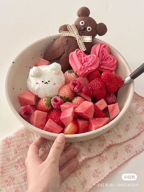 Fruit Yogurt Bowl, Apricot Butter, Smoothie Coffee, Coffee Boba, Aesthetic Cooking, Strawberry Cute, Mochi Cake, Sweet Cafe, Fruit Cookies