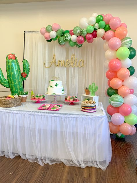 Desert Theme Birthday Party, Cactus Theme Balloon Arch, Boho Cactus Birthday Party, Lama Themed Birthday Party, Cactus Birthday Party Decoration, Cowgirl Cactus Birthday Party, One Prickly Pair Birthday Theme Twins, One Prickly Pair Birthday Theme, Cactus Party Theme