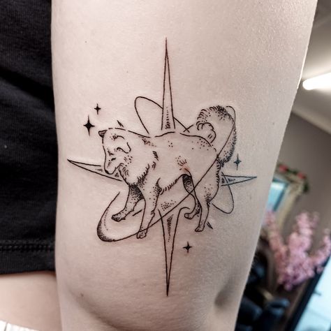 One of my clients dogs 🐕 playing with a star 🌟 . #voigtyink #flashtattoo #tattoo #tattoos #ink #inked #art #tattooart #tattooed #tattooideas #artist #blackwork #tattoodesign #tattooing #tattooist #blackandgreytattoo #tattoostyle #drawing #tattooer #design #linework #Australia #brisbane #illustration Laika Tattoo, Stars Tattoo, Australia Brisbane, Dogs Playing, Space Dog, Dog Tattoo, Star Tattoos, Black And Grey Tattoos, Tattoo Style