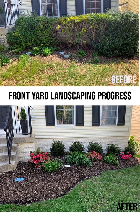 Easy Landscaping Front Yard, Landscape Ideas Front Yard Curb Appeal, Garden Escape, Front Yards Curb Appeal, Porch Landscaping, Cheap Landscaping Ideas, Small Front Yard Landscaping, Front Yard Design, Front Yard Garden Design