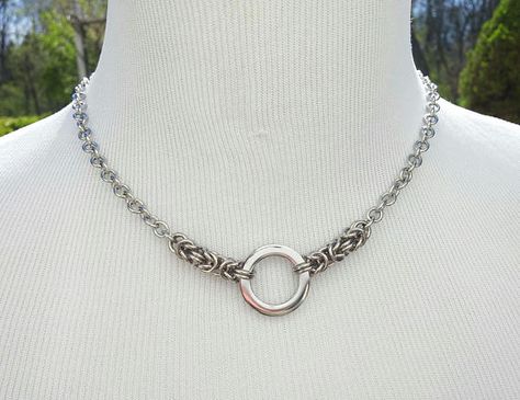 Ring Around The Collar, Byzantine Chainmaille, Jewelry Nose Rings, Steel Collar, Stainless Steel Collar, Pink Morganite Engagement Ring, Day Collar, Gothic Chokers, Diamond Cluster Engagement Ring