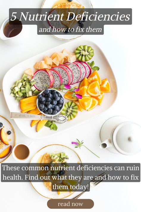 image of health food, fruit, and text that says "5 Nutrient Deficiencies and how to fix them. These common nutrient deficiencies can ruin health. Find out what they are and how to fix them today! read now @wellbeingbyjess.com" Eat Enough, Nutrient Deficiency, The Fix, Nutritional Deficiencies, Low Energy, Nutrient Dense, Nutrition Tips, Treat Yourself, Fix It