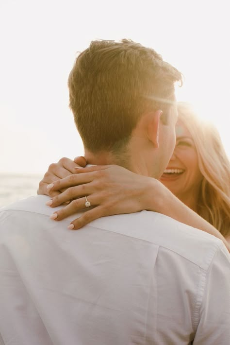 Hugging Engagement Photos, Couple Picture Ideas Engagement, Poses To Show Off Engagement Ring, Day Of Engagement Photos, Photo Shoot Engagement Ideas, Ring Pictures Engagement, Engagement Photos Self Taken, Engagement Ring Shots Photography, How To Take Engagement Ring Photo