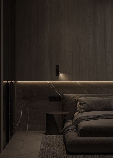 Tea Room Design, Dark Interior Design, Modern Bedroom Lighting, Bedroom Inspirations Master, Dark Modern, Dark Bedroom, Unique Floor Lamps, Hotel Room Design, Modern Houses Interior