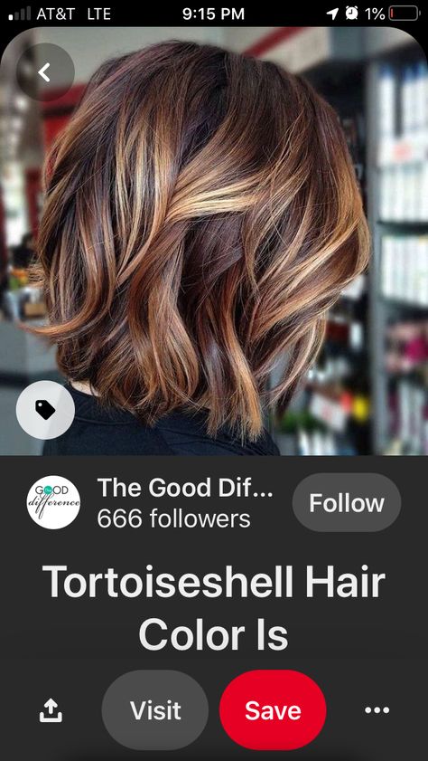 Tortoise Shell Hair Color, Tortoise Shell Hair, Short Hairstyles, Tortoise Shell, Low Maintenance, Medium Length, Hair Ideas, Tortoise, Style Me