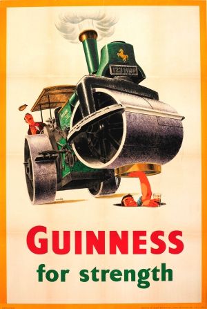 Guinness for Strength Wilkinson 1951 - original vintage Guinness poster by Percy Wilkinson (large size) listed on AntikBar.co.uk Guinness Advert, Beer Advertisement, Man Cave Pub, Guinness Draught, Guinness Beer, Beer Advertising, Beer Ad, Wine Print, Beer Poster