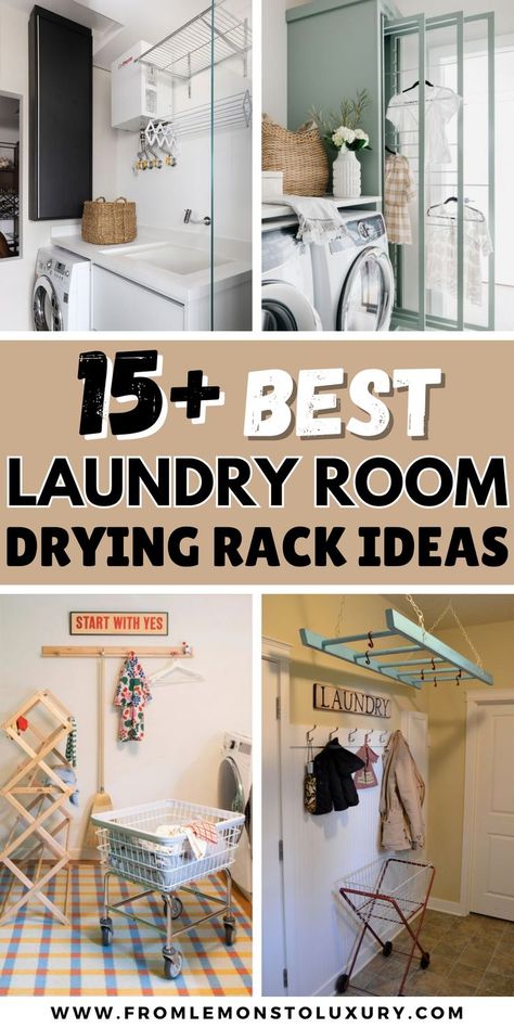 laundry room drying rack ideas Laundry Room Ideas Drying Rack, Pull Out Drying Rack Laundry, Laundry Room With Drying Rack, Sink With Drying Rack, Laundry Room Drying Rack Ideas, Drying Rack Ideas, Laundry Room Table, Ideas For Laundry Room, Laundry Room Drying