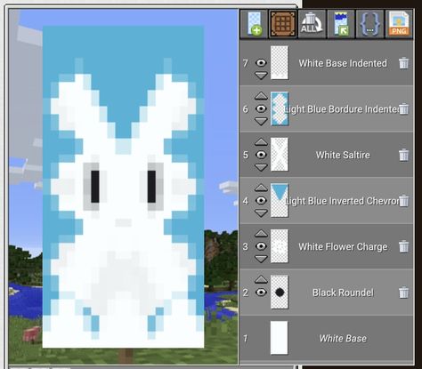 Bunny Banner Minecraft, Banner In Minecraft, Cool Minecraft Banners, Mc Banner, Minecraft Banner Patterns, Banner Patterns, Bunny Banner, Minecraft Banner, Minecraft Banner Designs