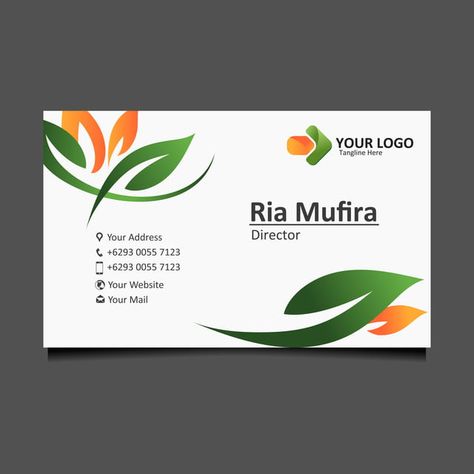 Cartes De Visite Avec Des Thèmes Vert Et Orange Sur La Nature Et Les Plantes Awards Certificates Design, Facebook And Instagram Logo, Invitation Design Inspiration, Orange Nature, Brochure Design Layouts, Trendy Business Cards, Free Business Card Design, Graphic Design Brochure, Digital Marketing Design