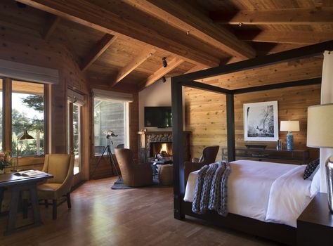 Ventana (Big Sur, California) / Photo: Courtesy of Ventana Big Sur, an Alila Resort via The World’s 9 Most Beautiful Cabin Hotels Photos | Architectural Digest Ventana Big Sur, Cabin Hotel, Seaside Inn, Beautiful Cabins, Cabin Style, Babymoon, Higher Design, Cozy Cabin, Wood Burning Fireplace